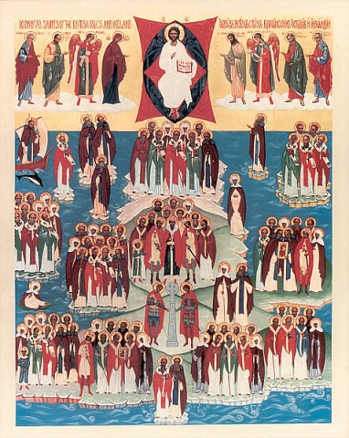 Icon of All Saints who shone forth in the Orthodox British Isles and Ireland